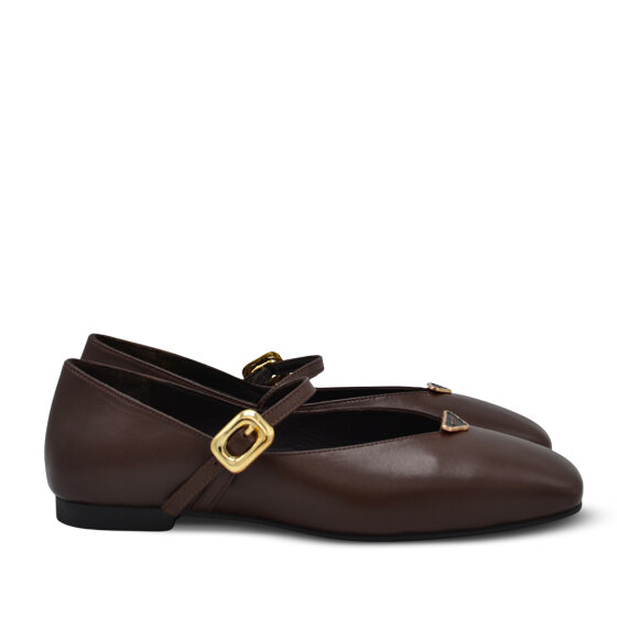 Venus Women's Leather Ballet Flats - Brown 2511109Y (1)
