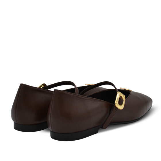 Venus Women's Leather Ballet Flats - Brown 2511109Y - 3