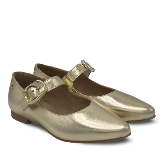 Venus Women's Leather Ballet Flats - Gold 2511501Y