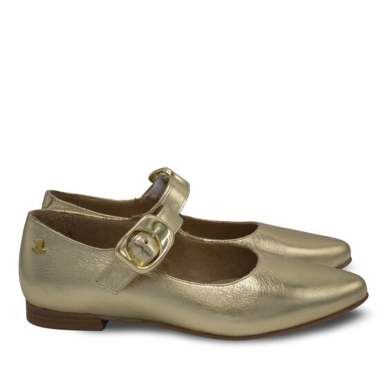 Venus Women's Leather Ballet Flats - Gold 2511501Y (1)