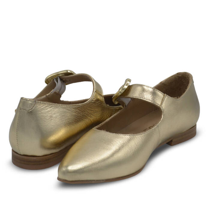 Venus Women's Leather Ballet Flats - Gold 2511501Y - 4