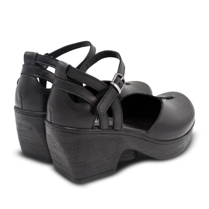 Venus Women's Leather Block Heel Sandals - Black 1912502Y - 3