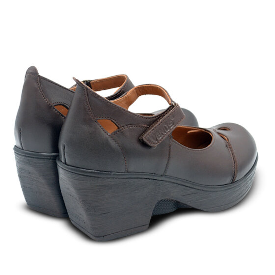 Venus Women's Leather Block Heel Shoes - Brown 1912501Y - 3