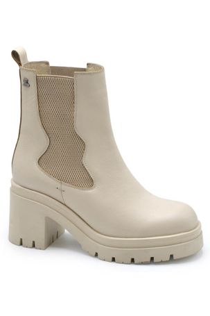 Venus Women's Leather Casual Ankle Boots - Beige 2351305K - 3