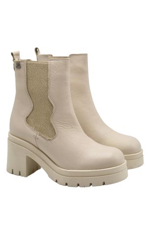 Venus Women's Leather Casual Ankle Boots - Beige 2351305K