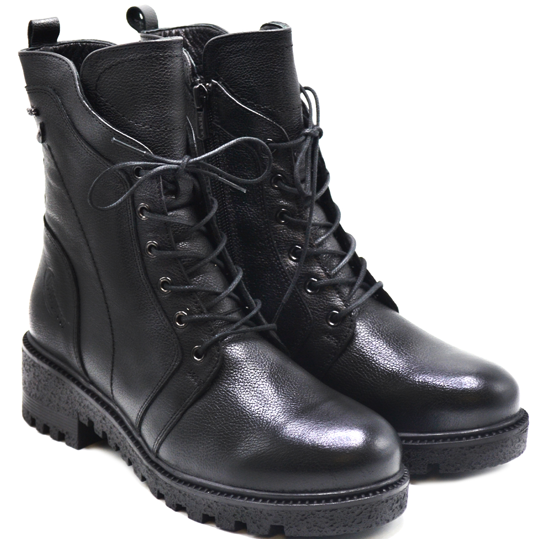 Venus Women's Leather Casual Ankle Boots - Black 1950891K
