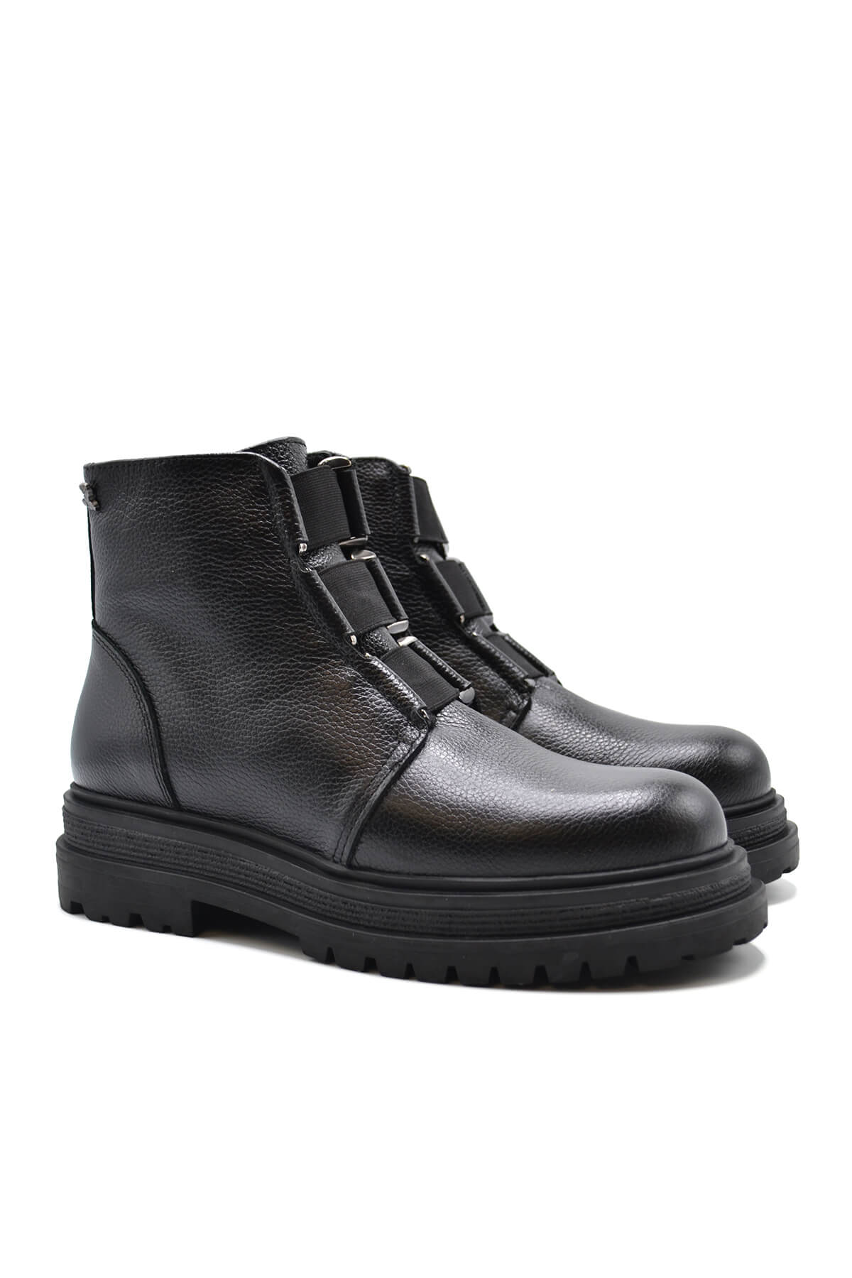 Venus Women's Leather Casual Ankle Boots - Black 2152102K - 1
