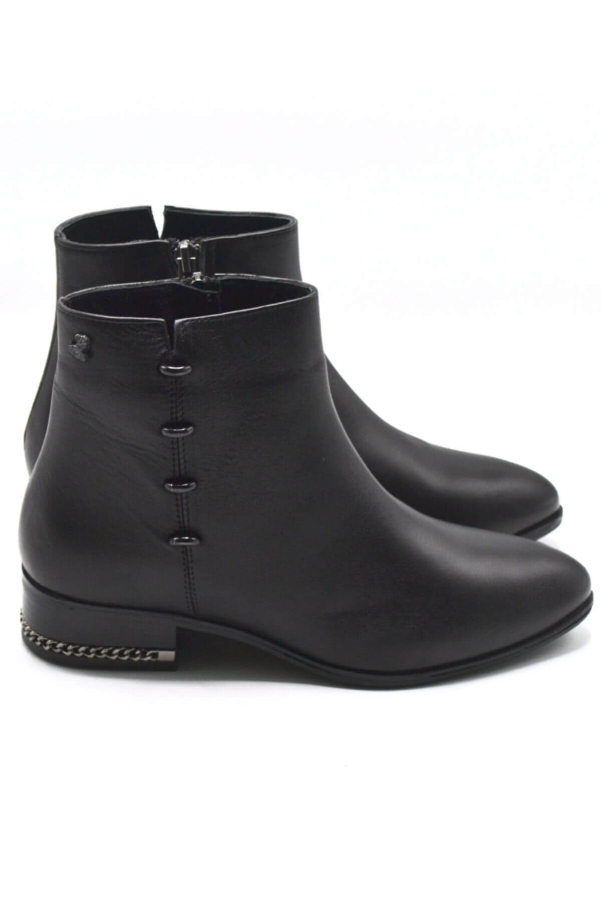 Venus Women's Leather Casual Ankle Boots - Black 2152703K - 3
