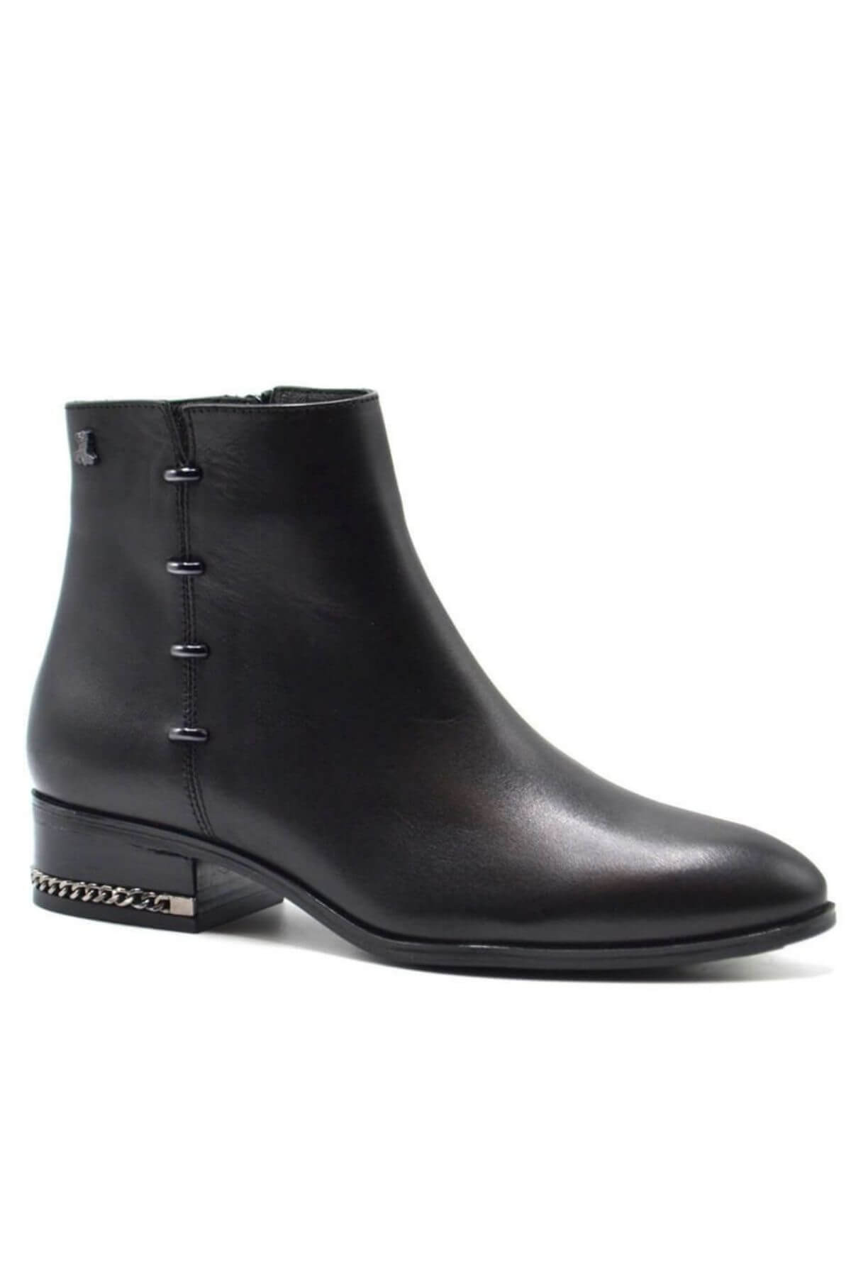 Venus Women's Leather Casual Ankle Boots - Black 2152703K - 6
