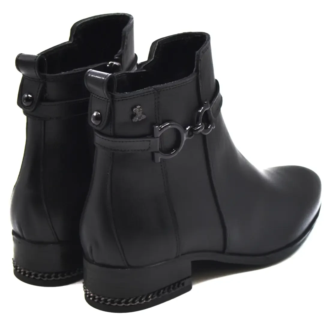 Venus Women's Leather Casual Ankle Boots - Black 2152711K - 3