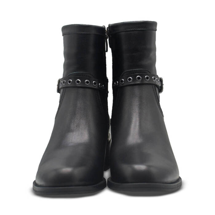 Venus Women's Leather Casual Ankle Boots - Black 2352403K - 6