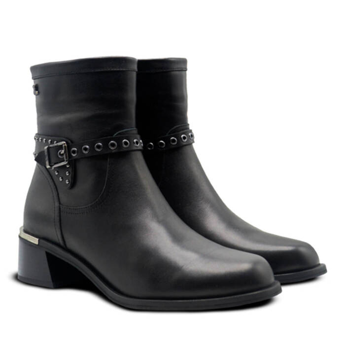 Venus Women's Leather Casual Ankle Boots - Black 2352403K - 1