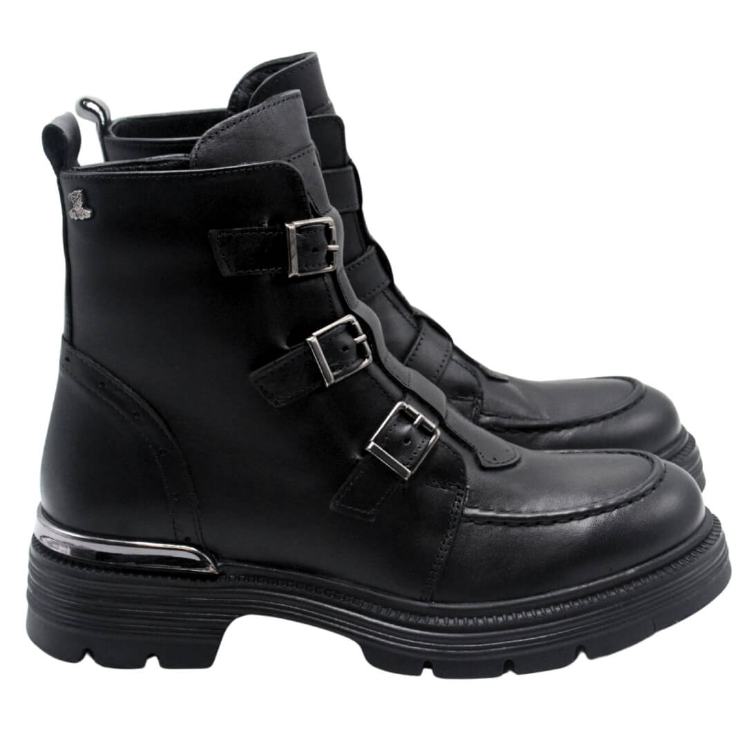 Venus Women's Leather Casual Ankle Boots - Black 2353511K (1)