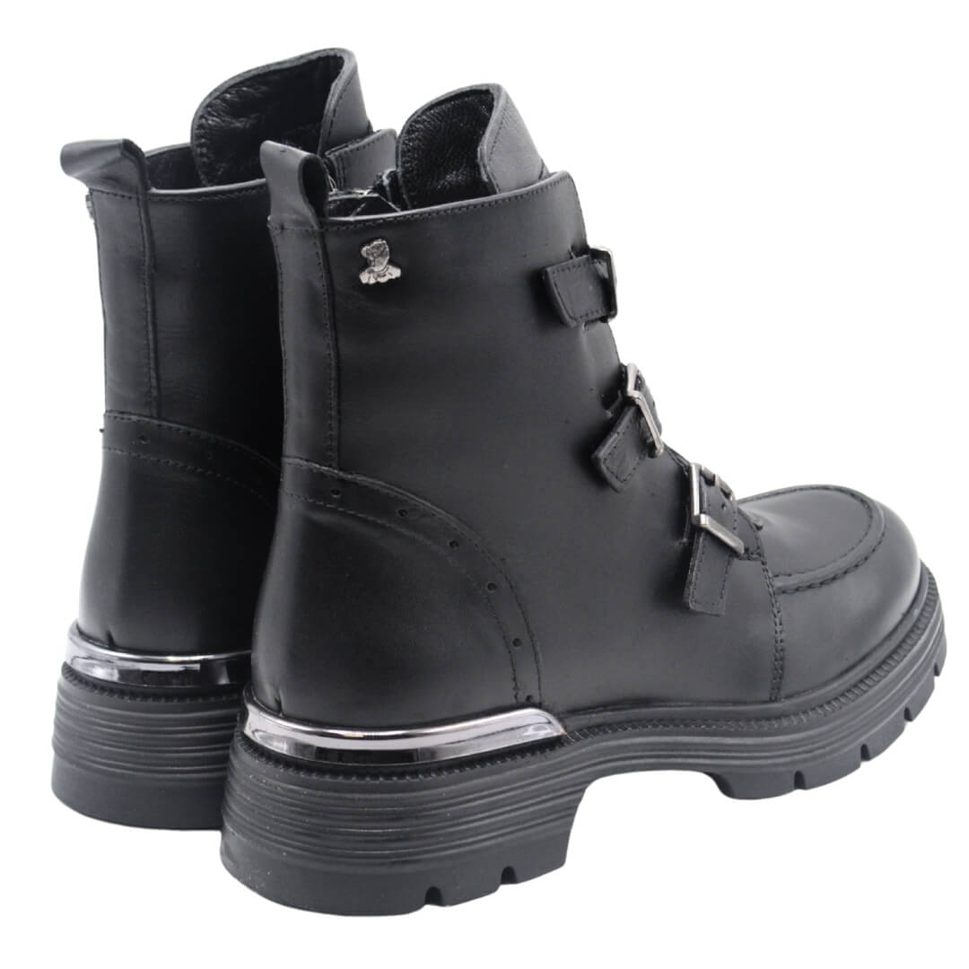 Venus Women's Leather Casual Ankle Boots - Black 2353511K - 3