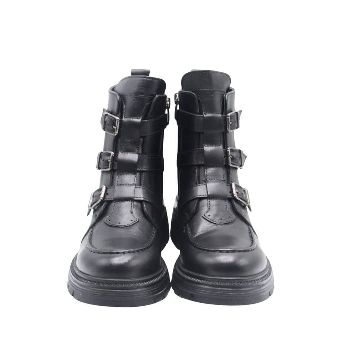Venus Women's Leather Casual Ankle Boots - Black 2353511K - 6