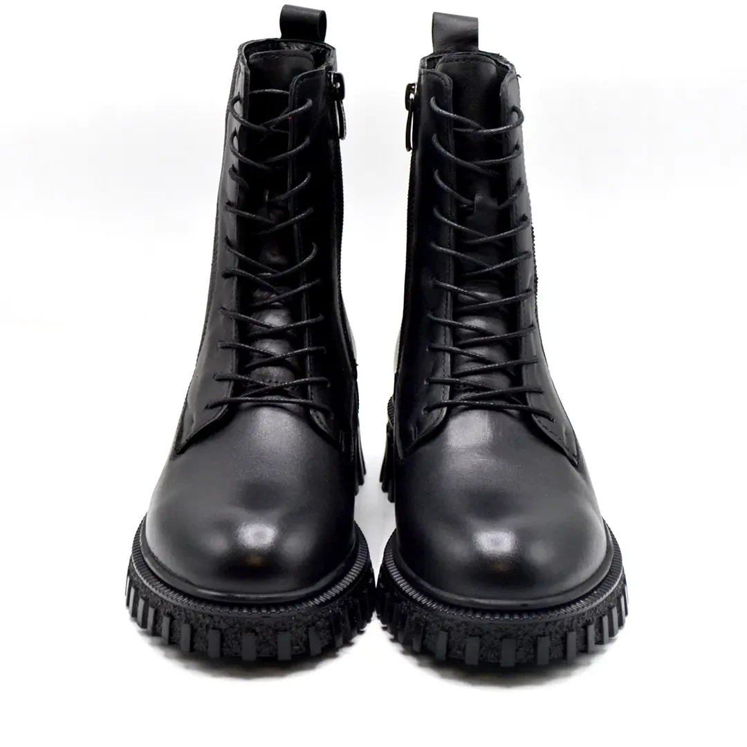 Venus Women's Leather Casual Ankle Boots - Black 2452606K - 6
