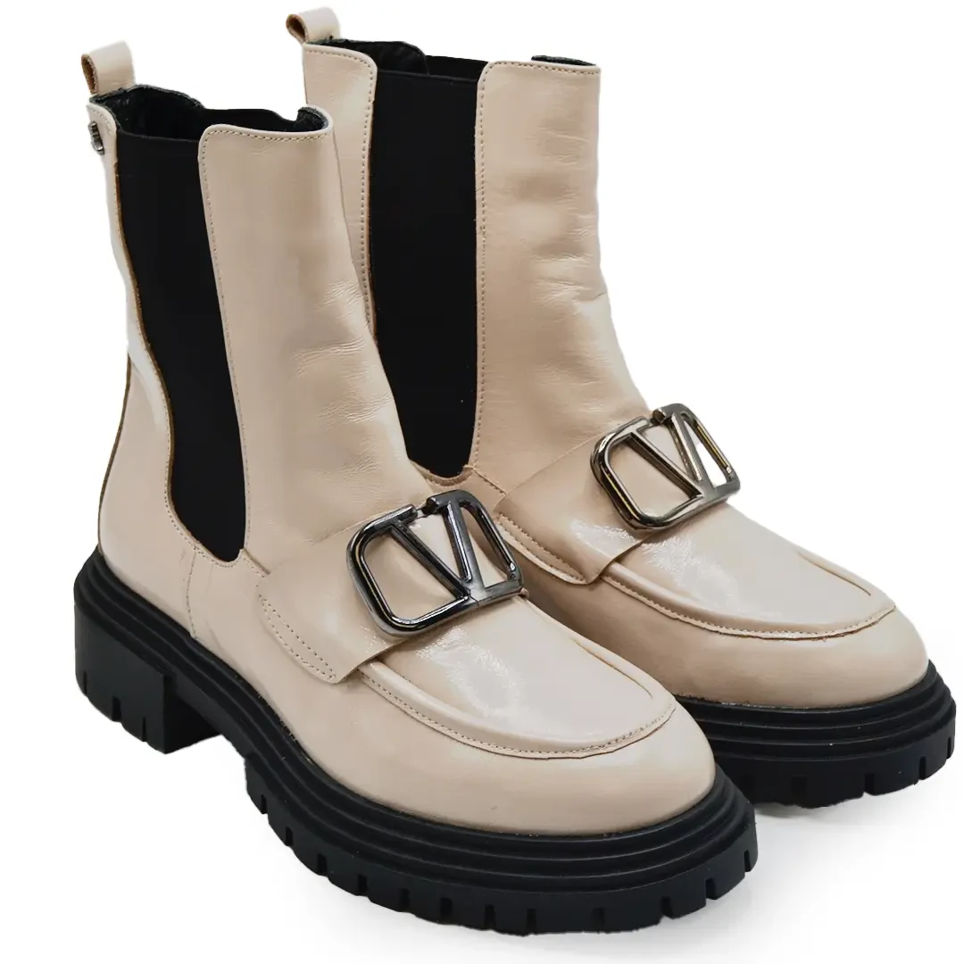 Venus Women's Leather Casual Ankle Boots - Mink Taupe 2253802K