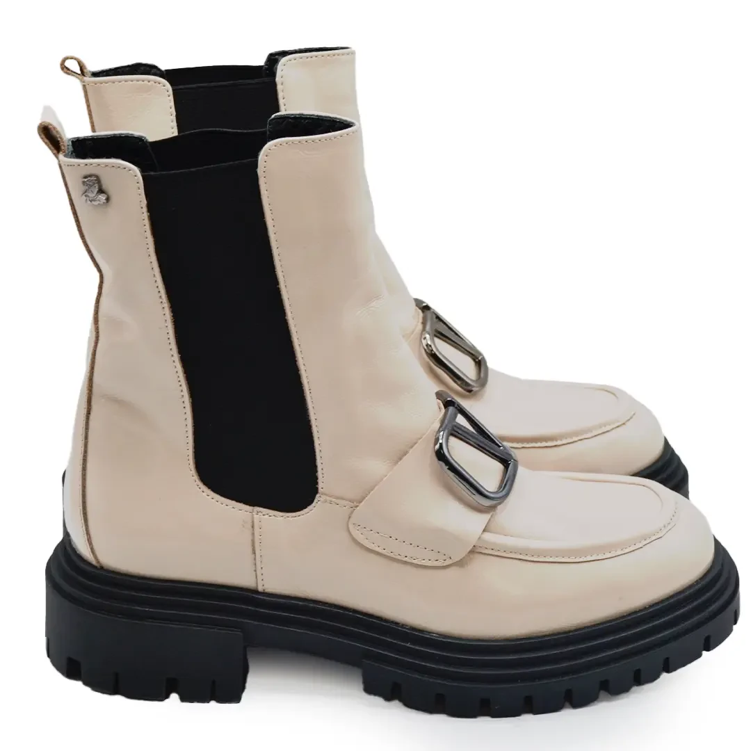 Venus Women's Leather Casual Ankle Boots - Mink Taupe 2253802K (1)