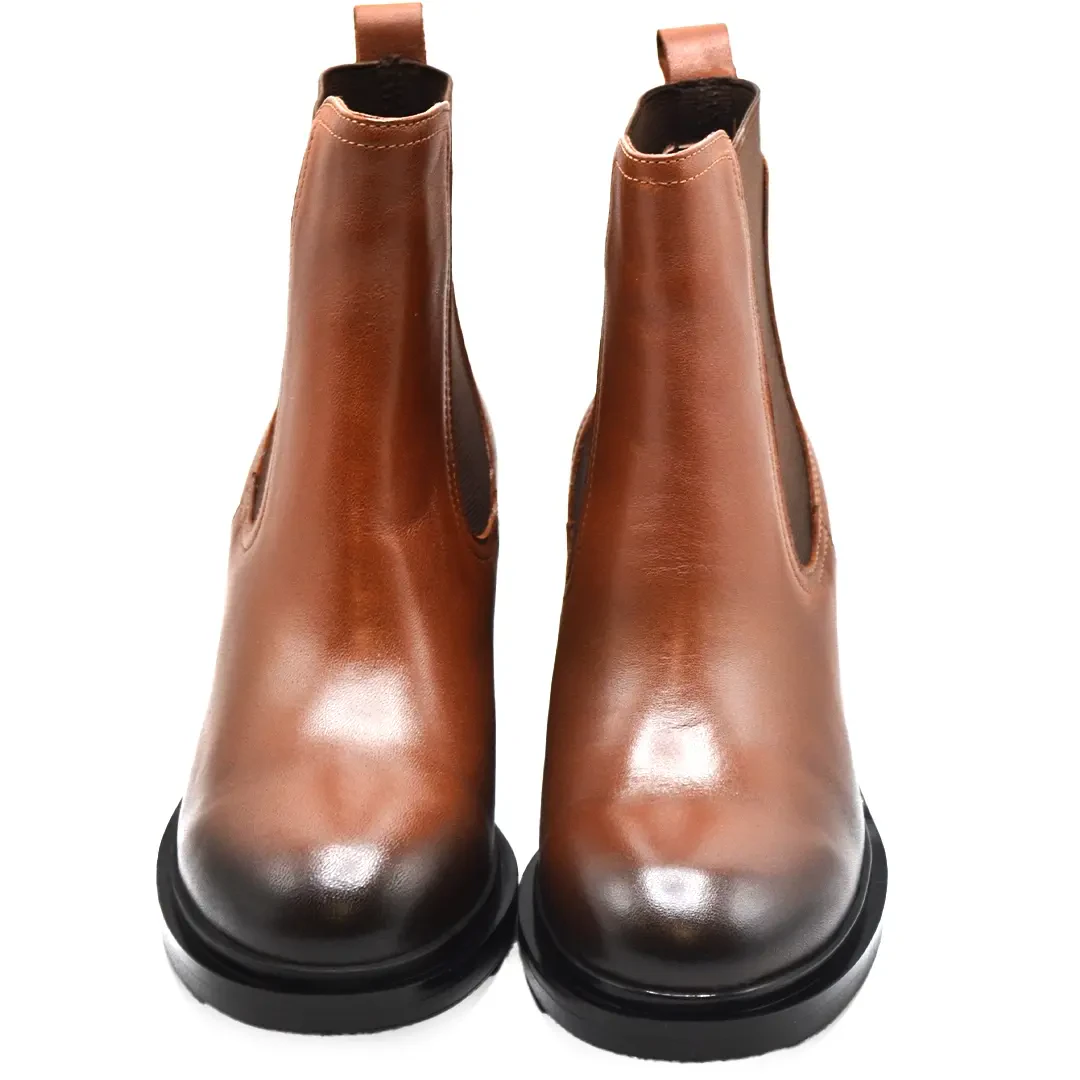 Venus Women's Leather Casual Ankle Boots - Tan 2453102K - 6