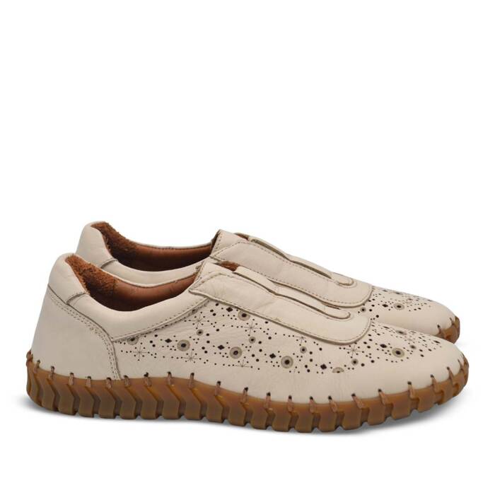 Venus Women's Leather Casual Shoes - Beige 2010730Y - 2