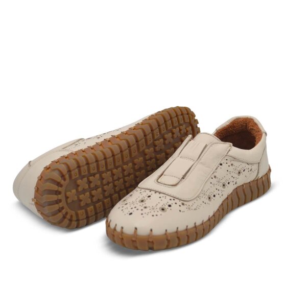Venus Women's Leather Casual Shoes - Beige 2010730Y - 5