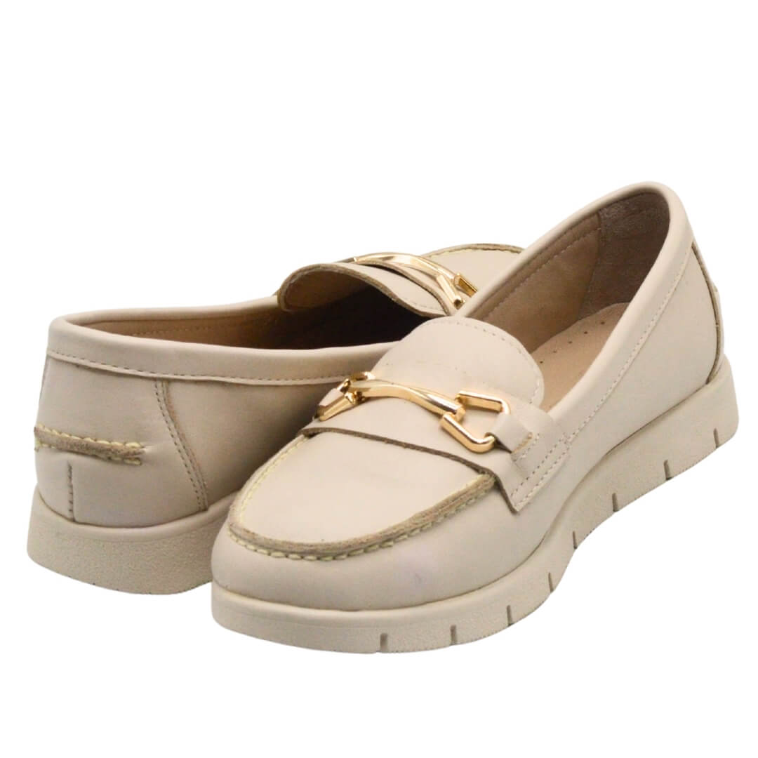 Venus Women's Leather Casual Shoes - Beige 24075604Y - 4