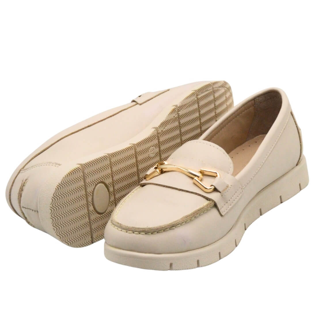 Venus Women's Leather Casual Shoes - Beige 24075604Y - 5