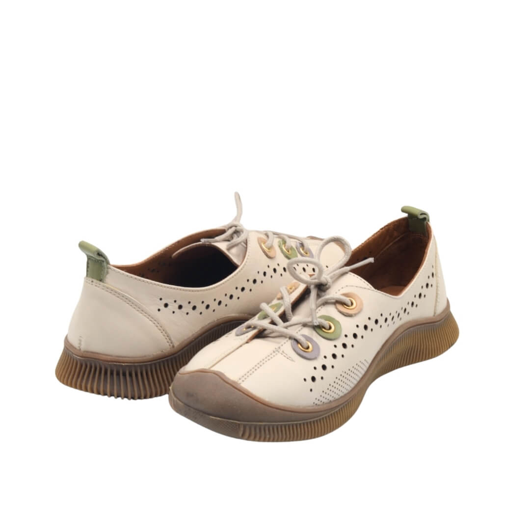 Venus Women's Leather Casual Shoes - Beige 2413512Y - 3