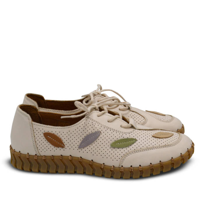 Venus Women's Leather Casual Shoes - Beige/Nude 2010709Y - 2