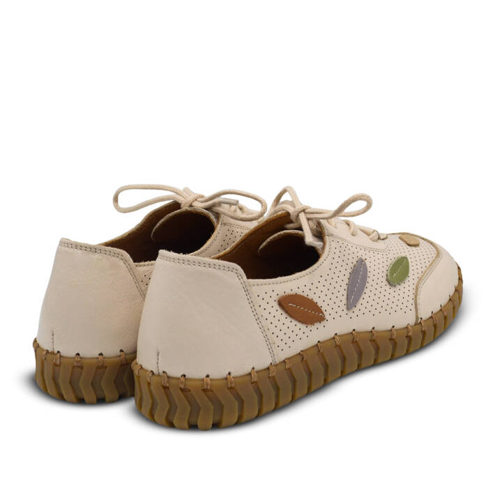 Venus Women's Leather Casual Shoes - Beige/Nude 2010709Y - 3