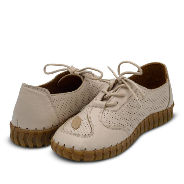 Venus Women's Leather Casual Shoes - Beige/Nude 2010709Y - 4