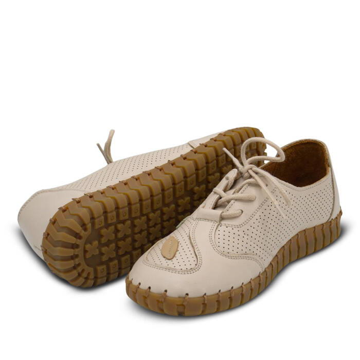 Venus Women's Leather Casual Shoes - Beige/Nude 2010709Y - 5