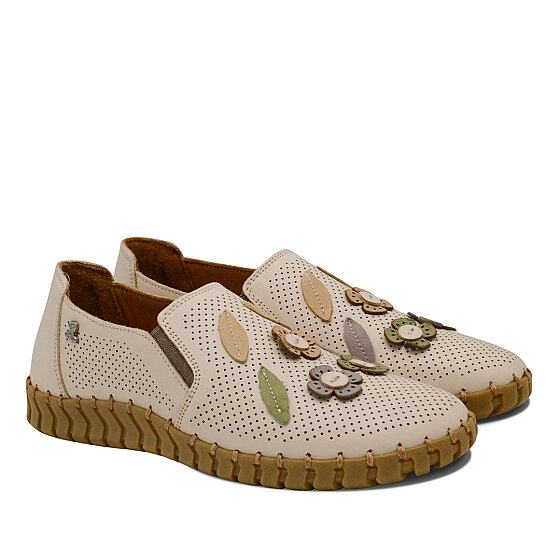 Venus Women's Leather Casual Shoes - Beige/Nude 2010719Y