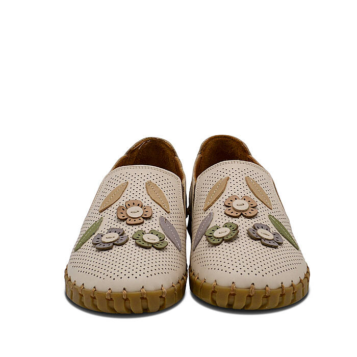 Venus Women's Leather Casual Shoes - Beige/Nude 2010719Y - 5