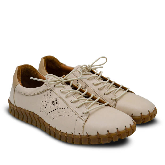 Venus Women's Leather Casual Shoes - Beige/Nude 2010729Y - 1