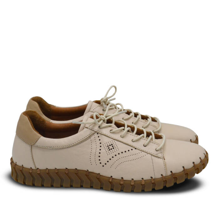 Venus Women's Leather Casual Shoes - Beige/Nude 2010729Y - 2