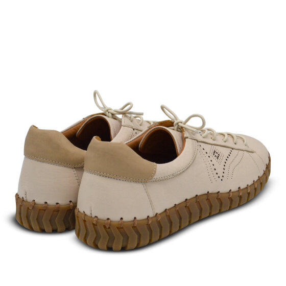 Venus Women's Leather Casual Shoes - Beige/Nude 2010729Y - 3