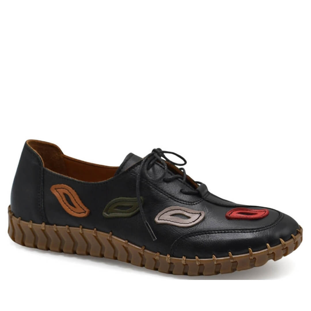 Venus Women's Leather Casual Shoes - Black 2010727Y (1)