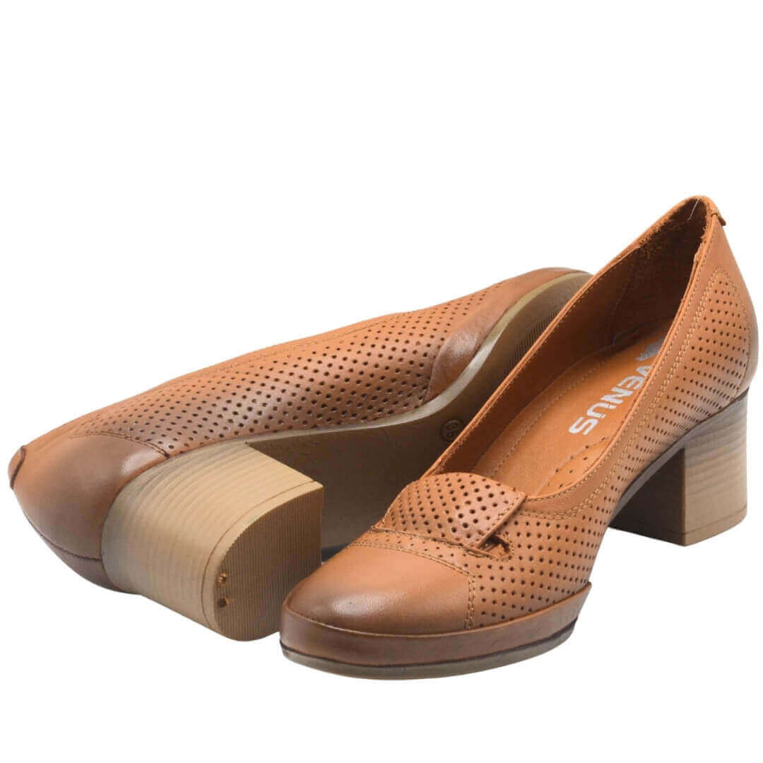 Venus Women's Leather Casual Shoes - Tan 1911984Y - 5
