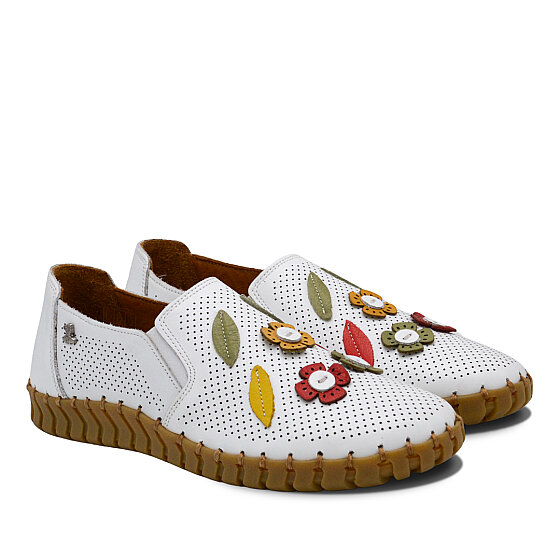 Venus Women's Leather Casual Shoes - White 2010719Y