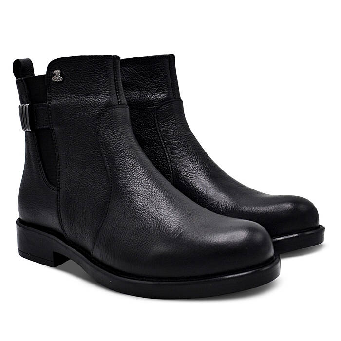 Venus Women's Leather Comfort Boots - Black 1852533K - 1