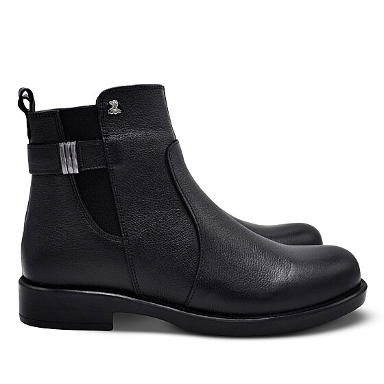 Venus Women's Leather Comfort Boots - Black 1852533K - 2