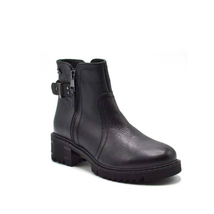 Venus Women's Leather Comfort Boots - Black 1950807K - 1