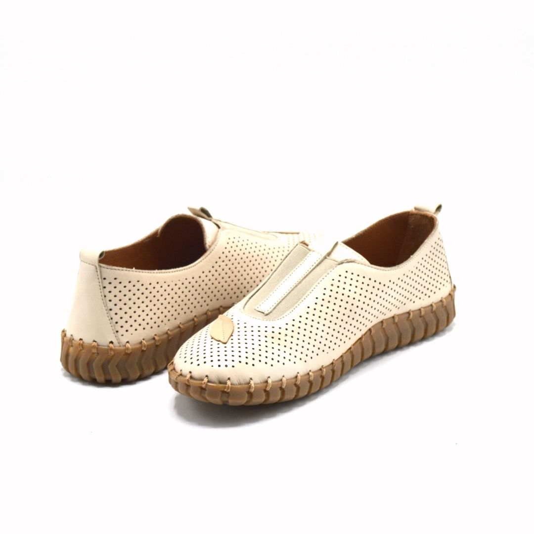 Venus Women's Leather Comfort Shoes - Beige/Nude 2010720Y - 4