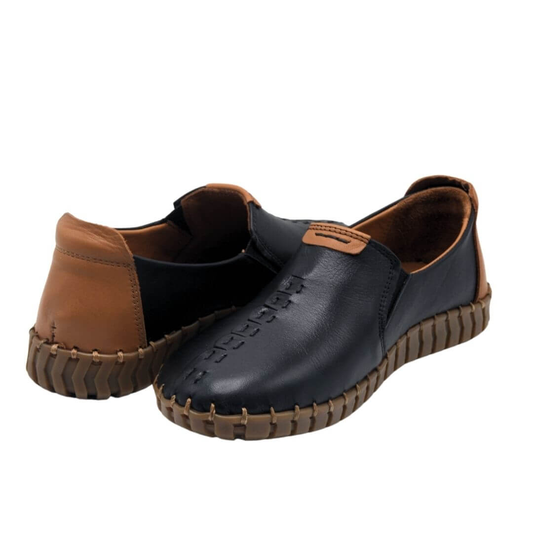 Venus Women's Leather Comfort Shoes - Black 2010725Y - 4