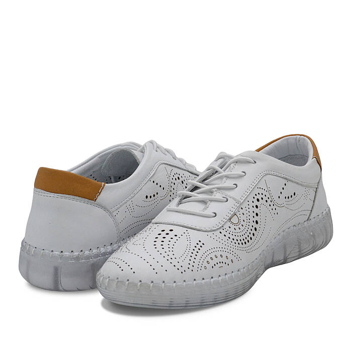 Venus Women's Leather Comfort Shoes - White 26370011Y - 3