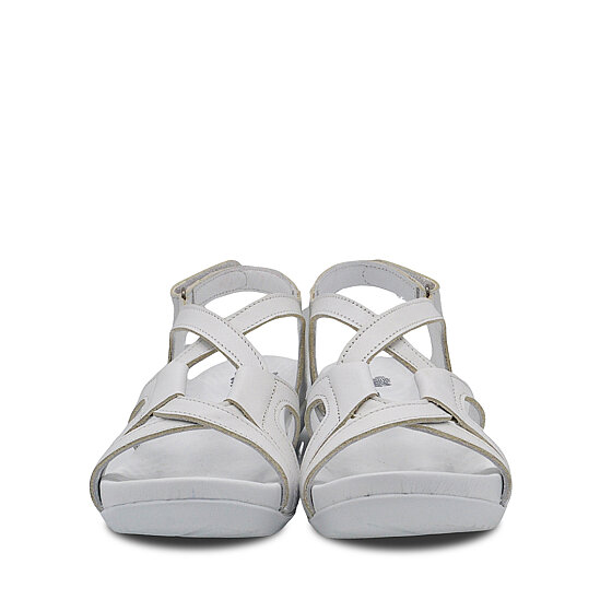 Venus Women's Leather Flat Sandals - White - 5