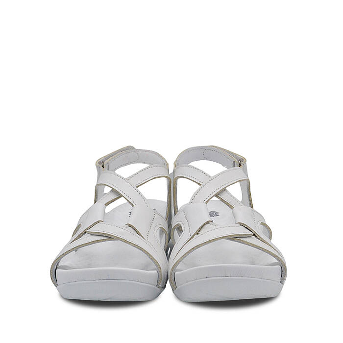 Venus Women's Leather Flat Sandals - White - 5