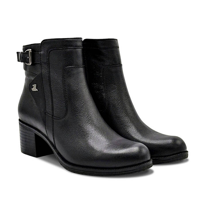 Venus Women's Leather Heeled Boots - Black 1779011K - 1