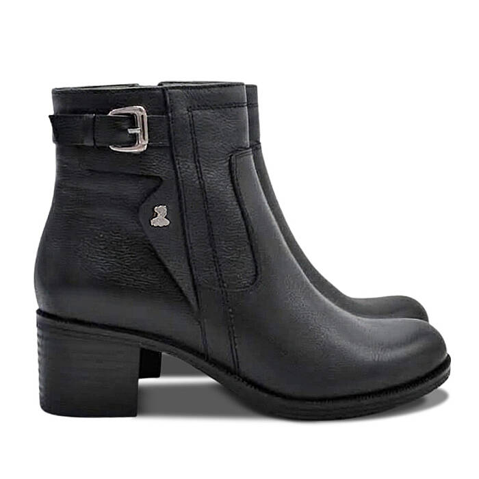 Venus Women's Leather Heeled Boots - Black 1779011K - 2